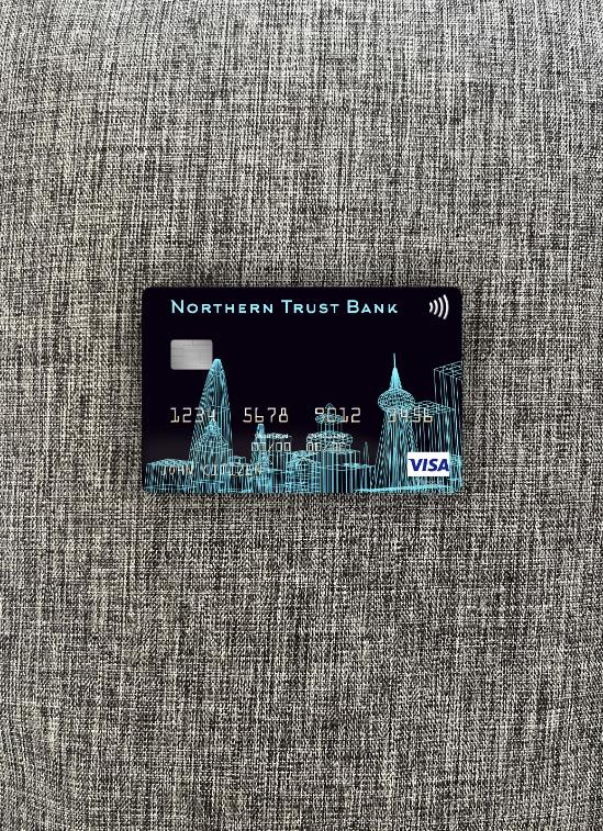 Download USA Northern Trust Bank visa card photolook front Photoshop template